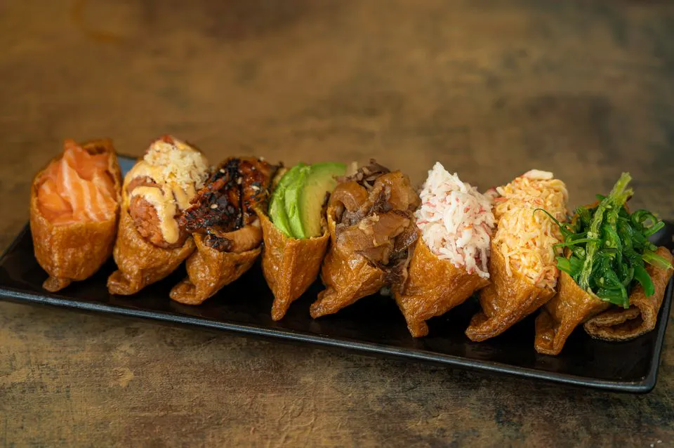 Assorted Inari Sushi Platter at Hokkaido Sushi & Ramen, Japanese Restaurant in Portland