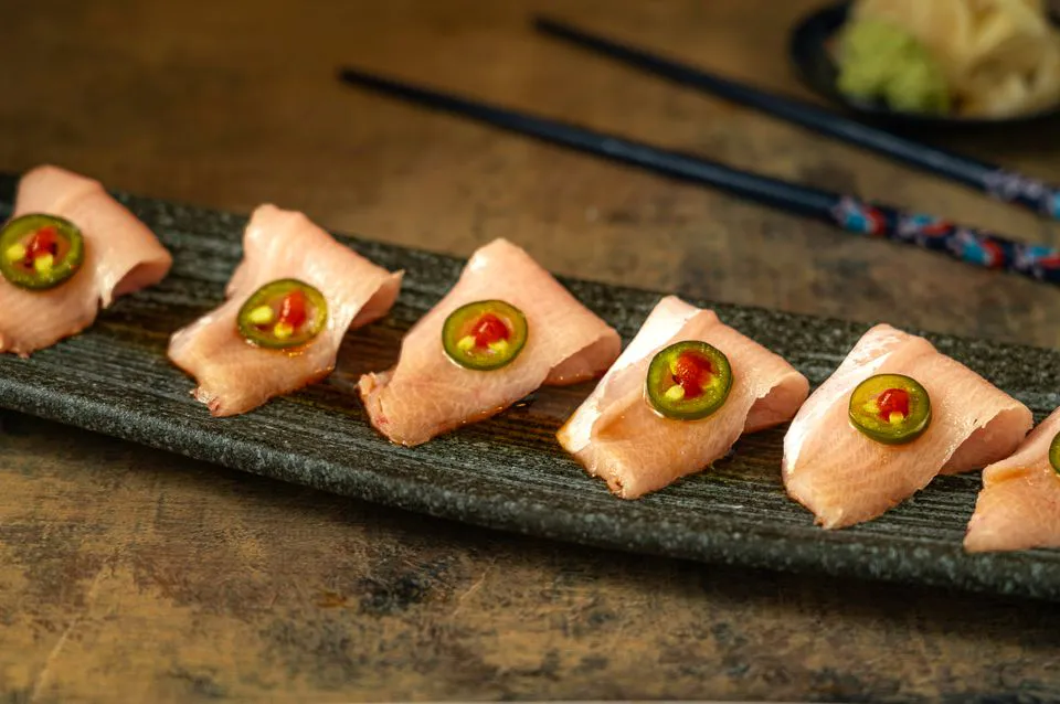 Salmon peppers at Hokkaido Sushi & Ramen, Japanese Restaurant in Portland
